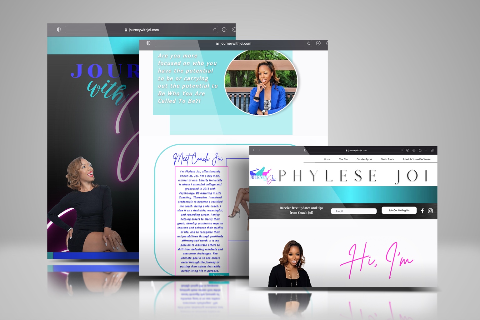 Journey with Joi website design showcase